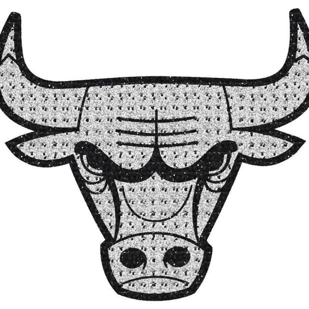 NBA Chicago Bulls Bling Emblem Adhesive Decal